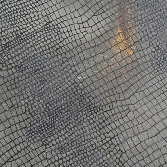 INC International Concepts Black Leather Crocodile Texture A-line Skirt - Size 8 - Picture 3 of 8